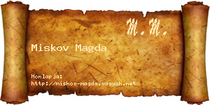 Miskov Magda névjegykártya